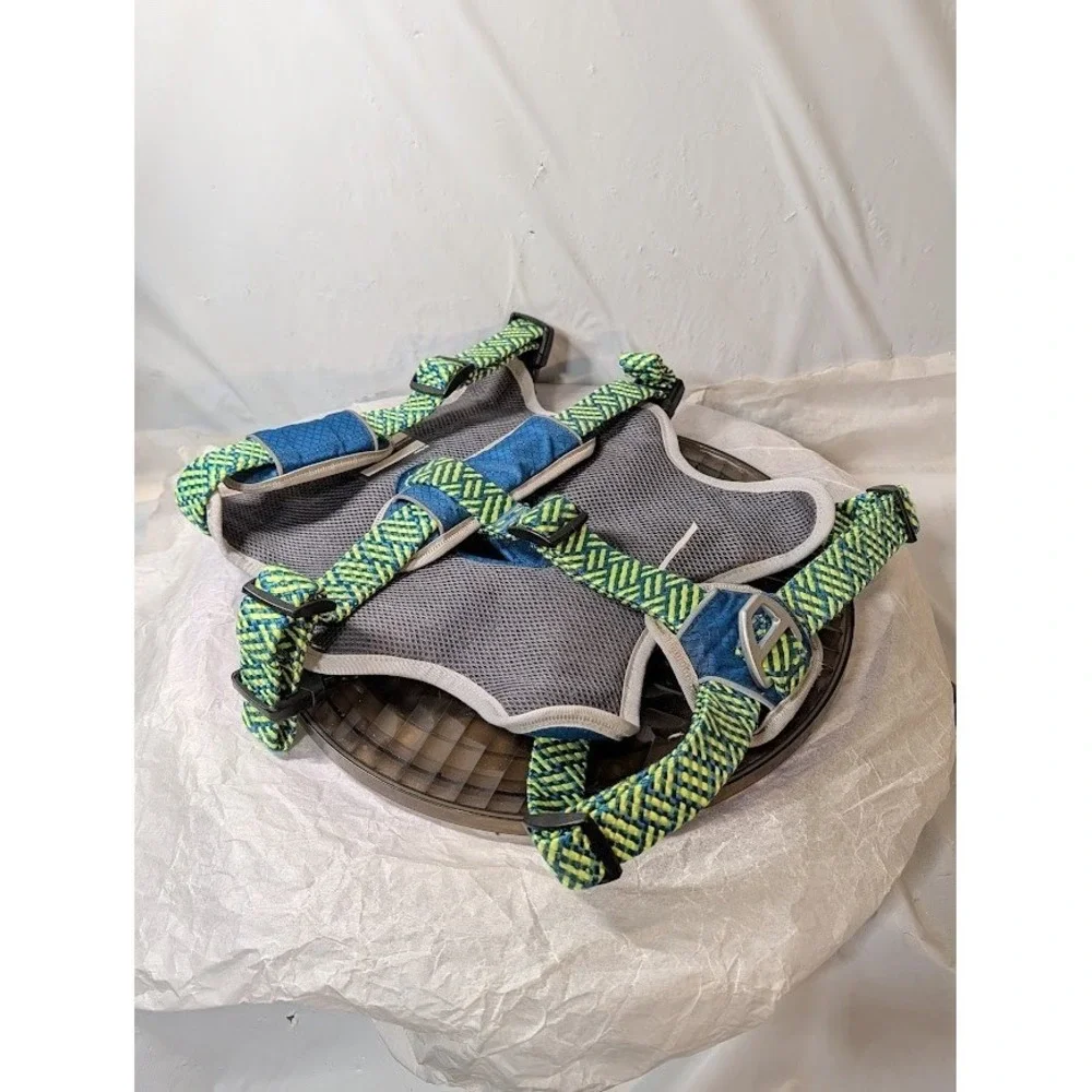 Huntboo Escape Proof Dog Harness Blue Large AllShieldPro Lift Assist Handle Used